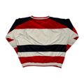 Vintage 90s Black, White + Red Adidas Large Logo Sweatshirt - Medium - The Streetwear Studio