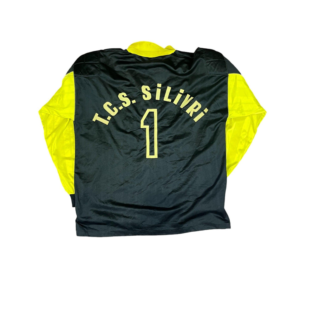 Vintage 90s Black + Yellow Turkey Goalkeeper Tee - Medium - The Streetwear Studio