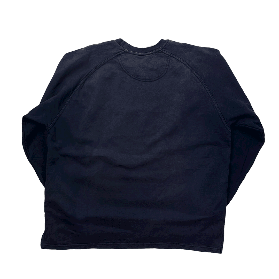Vintage 90s Blue Adidas Equipment Spell-Out Sweatshirt - XXL - The Streetwear Studio