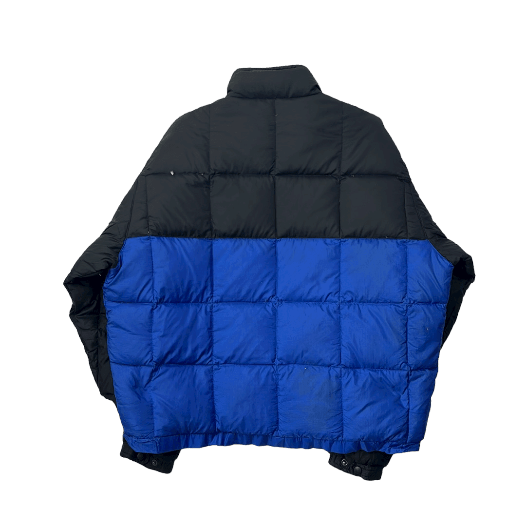 Vintage 90s Blue Black Ralph Lauren Polo Sport Puffer Coat Jacket