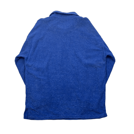 Vintage 90s Blue Calvin Klein Quarter Zip Sweatshirt - Large - The Streetwear Studio