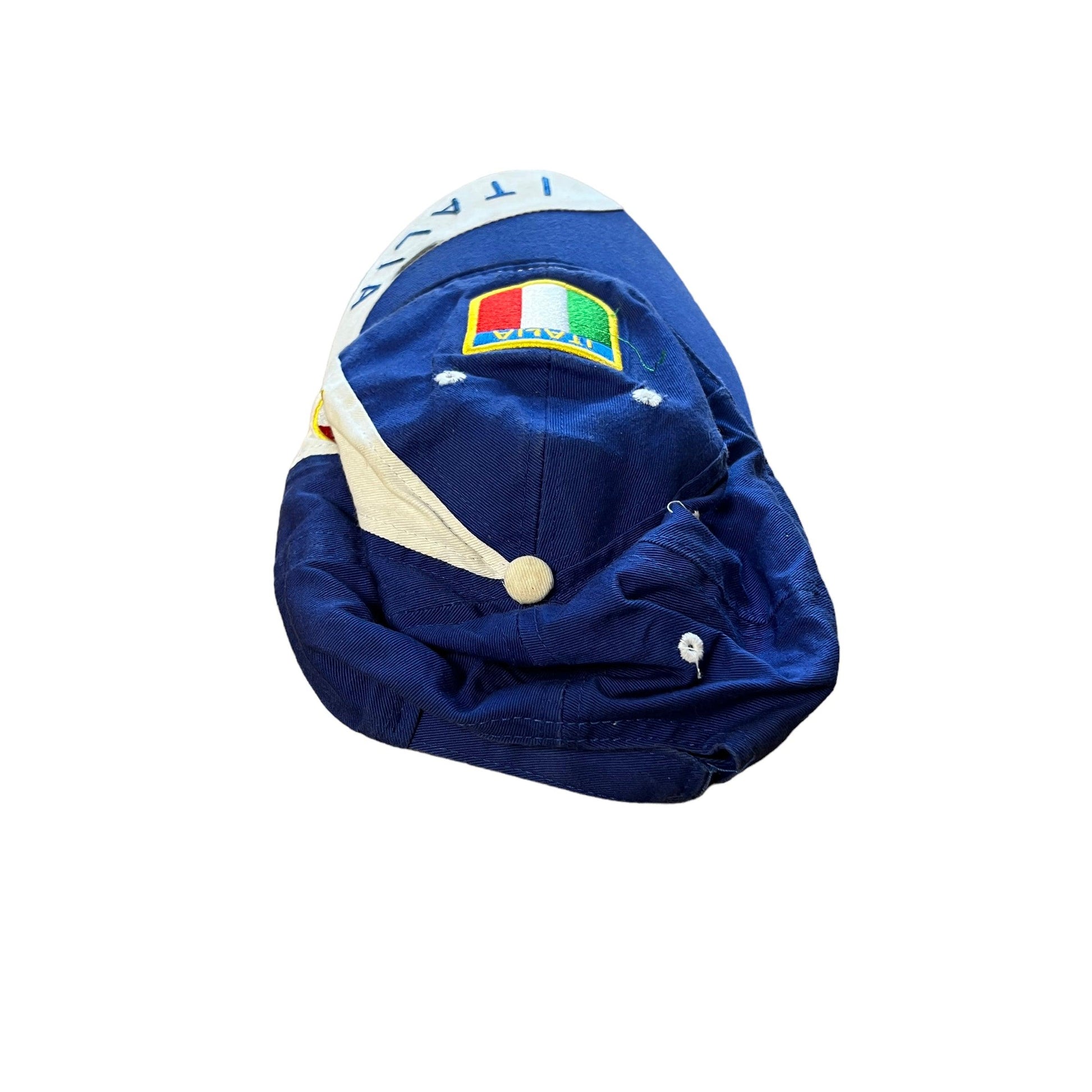 Vintage 90s Blue Italy Football Cap - The Streetwear Studio