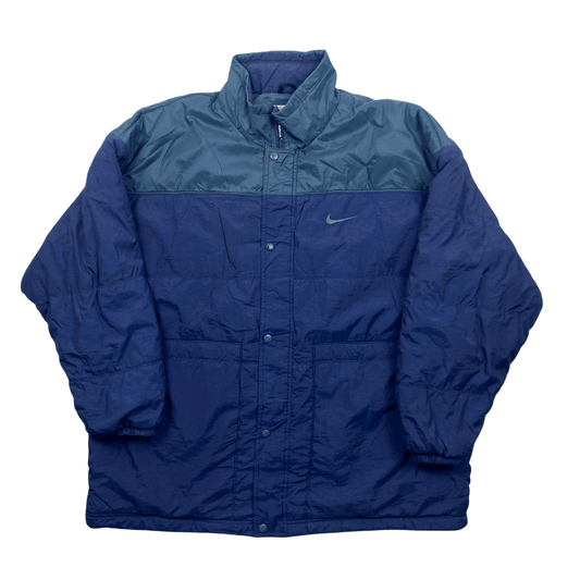 Vintage 90s Blue Nike Coat/ Jacket - Extra Large - The Streetwear Studio