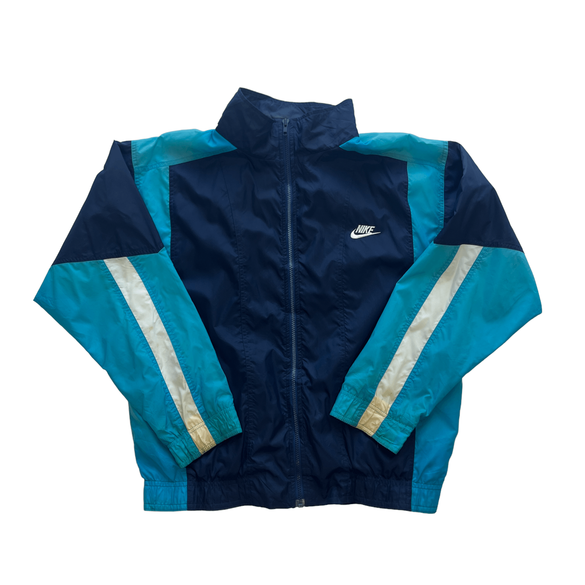 Vintage 90s Blue Nike Windbreaker Jacket - Large - The Streetwear Studio
