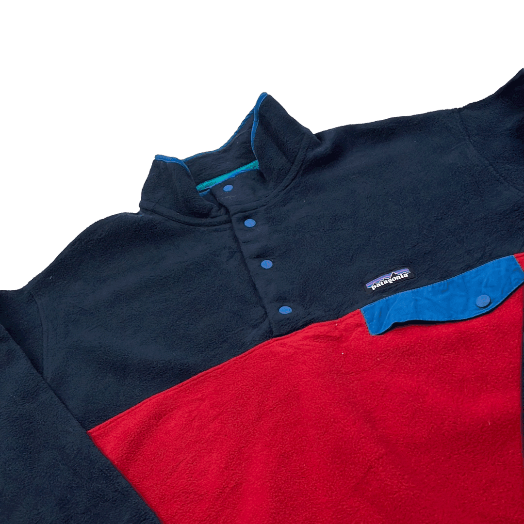 Patagonia blue and red fleece cheap