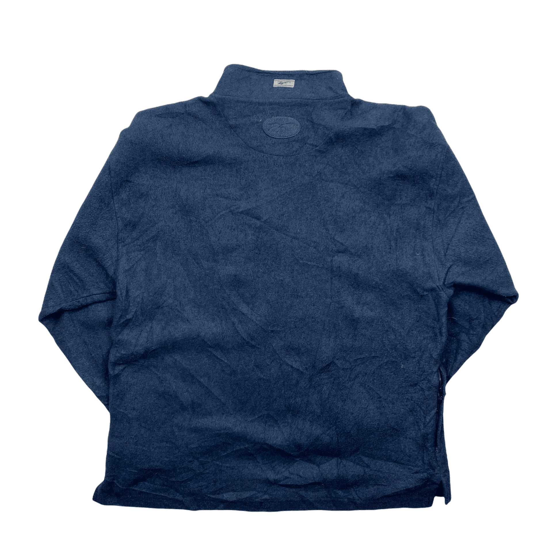 Vintage 90s Blue Reebok Quarter Zip Fleece - Medium (Recommended Size - Extra Large) - The Streetwear Studio