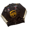 Vintage 90s Brown NASCAR UPS Racing Jacket - Extra Large - The Streetwear Studio