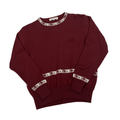 Vintage 90s Burgundy Christian Dior Sports Sweatshirt - Medium - The Streetwear Studio