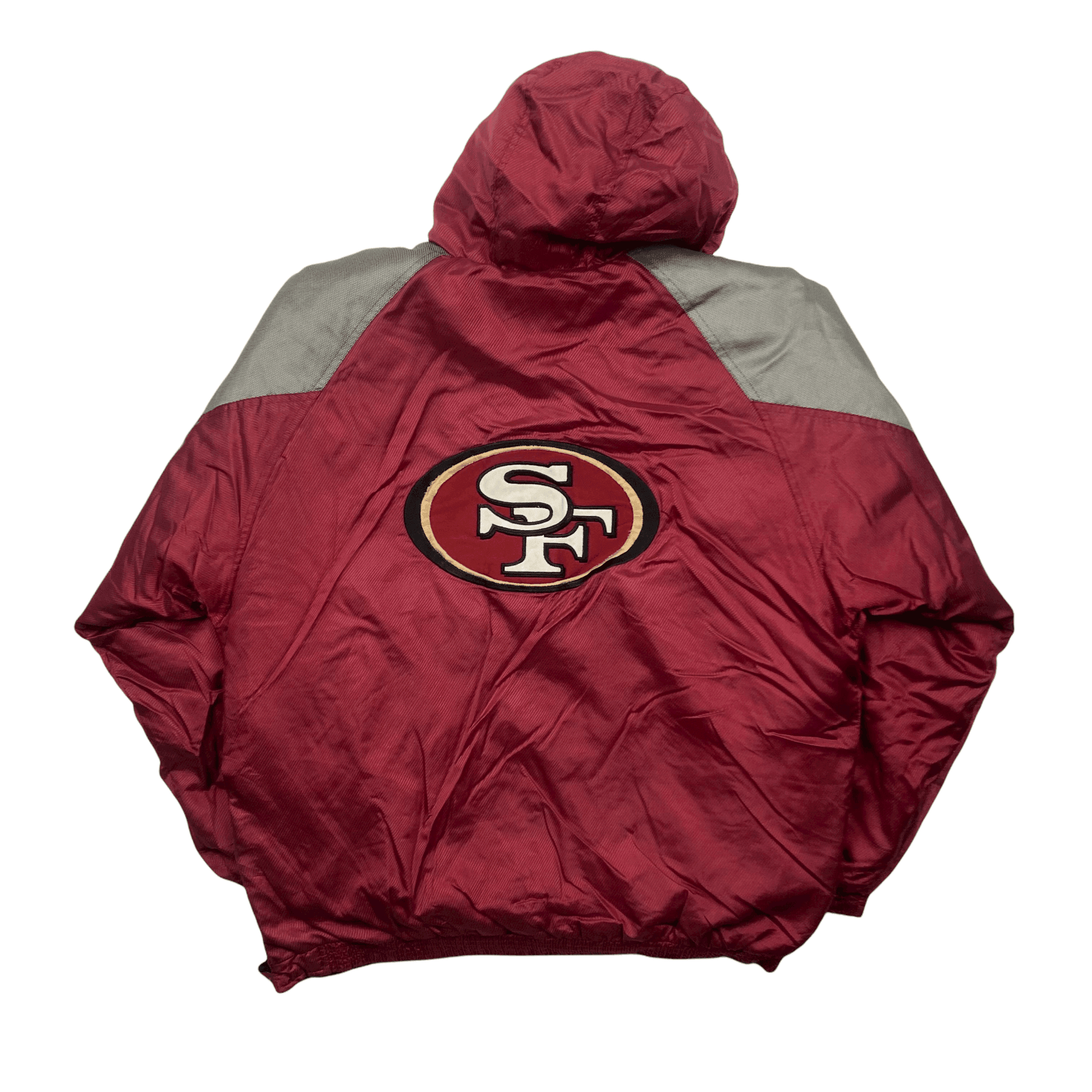 Vintage 90s Burgundy Grey San Francisco 49ers Quarter Zip Pullover C