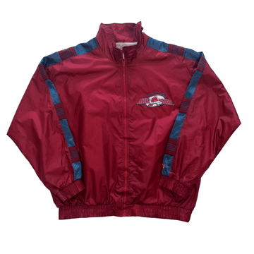 Vintage 90s Burgundy Pro Player Colorado Avalanche Jacket - Extra Large - The Streetwear Studio