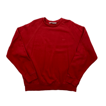 Vintage 90s Burgundy/ Red Nike Sweatshirt - Large - The Streetwear Studio
