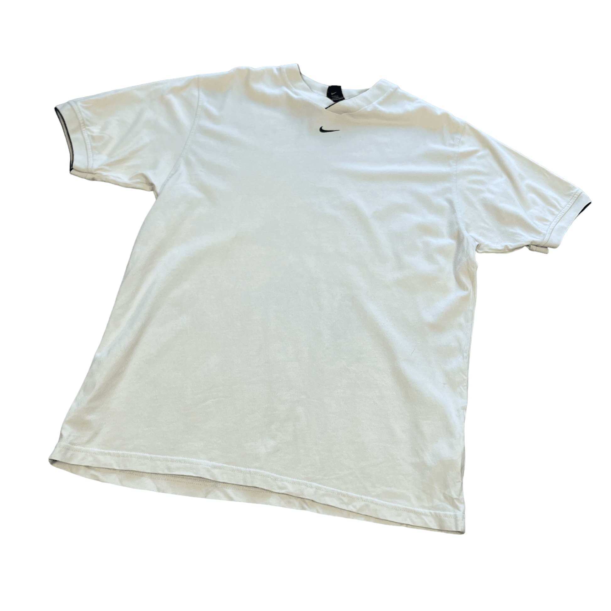 Vintage 90s Cream Nike Tee - Large - The Streetwear Studio