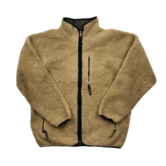 Vintage 90s Cream Patagonia Full Zip Sherpa Fleece Jacket - Extra Large - The Streetwear Studio