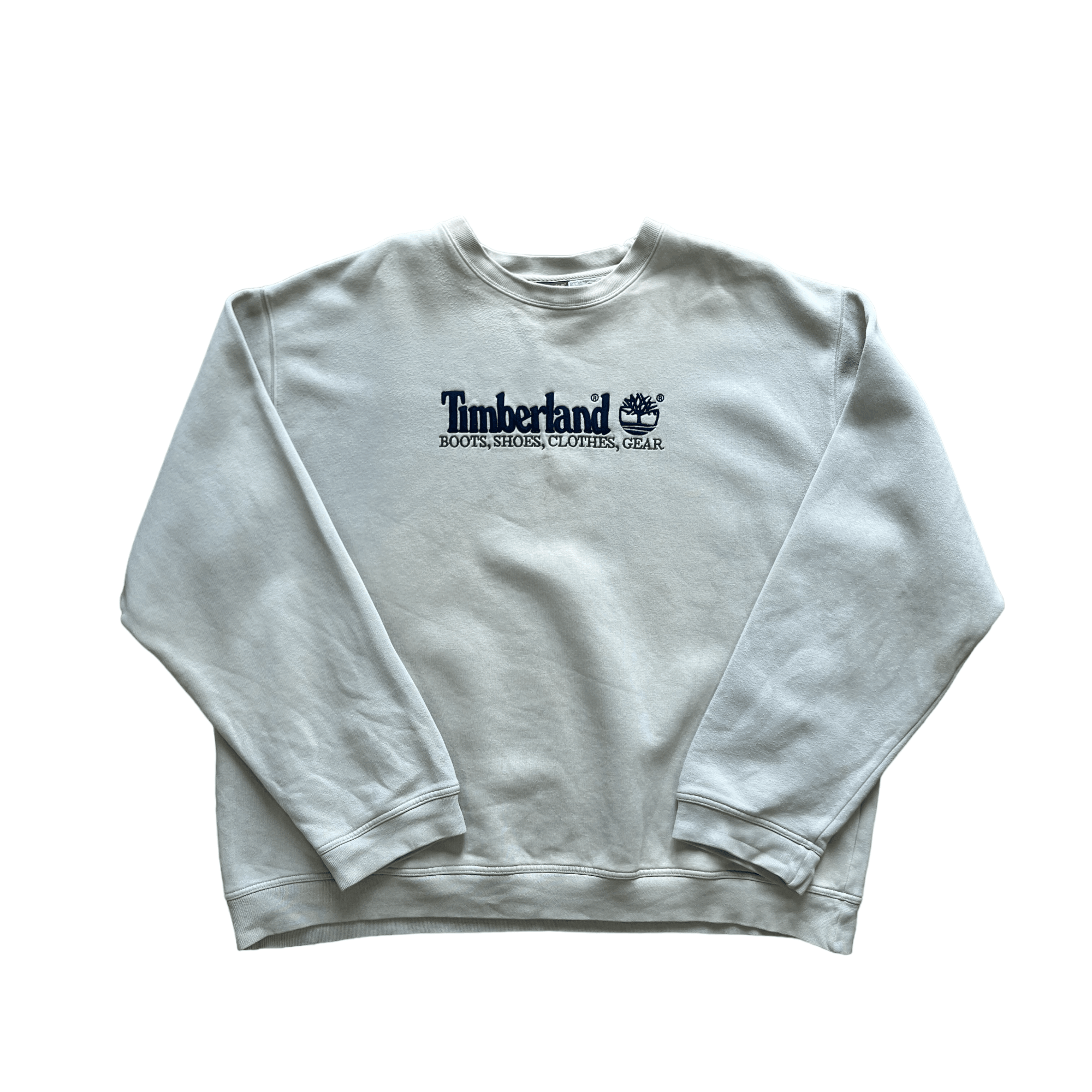 Vintage 90s Cream Timberland Sweatshirt - XXL - The Streetwear Studio