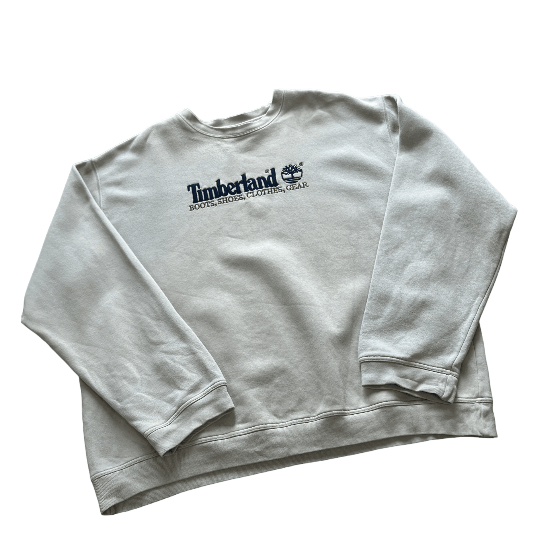 Vintage 90s Cream Timberland Sweatshirt - XXL - The Streetwear Studio