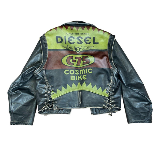 Vintage 90s Diesel Leather Jacket - Extra Large - The Streetwear Studio