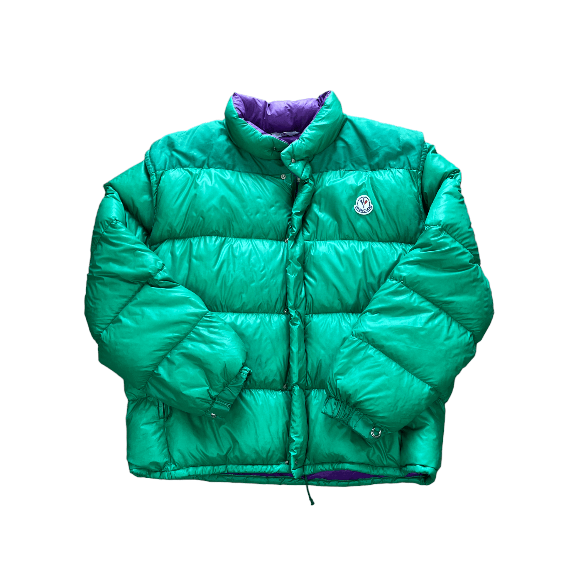 Vintage 90s Green Moncler Grenoble Puffer Coat - Extra Large - The Streetwear Studio
