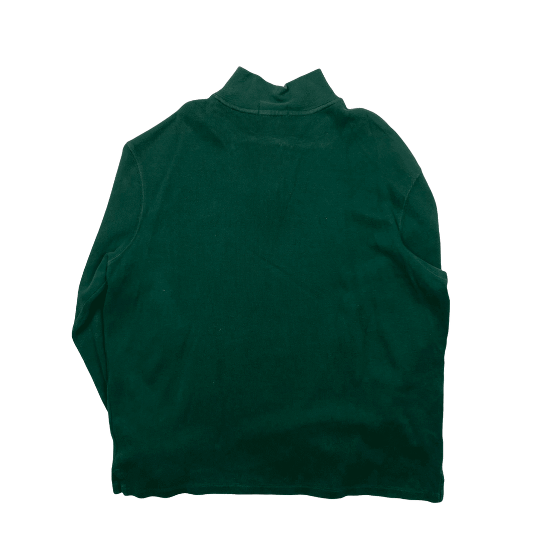 Vintage 90s Green Polo Ralph Lauren Quarter Zip Sweatshirt - Extra Large - The Streetwear Studio