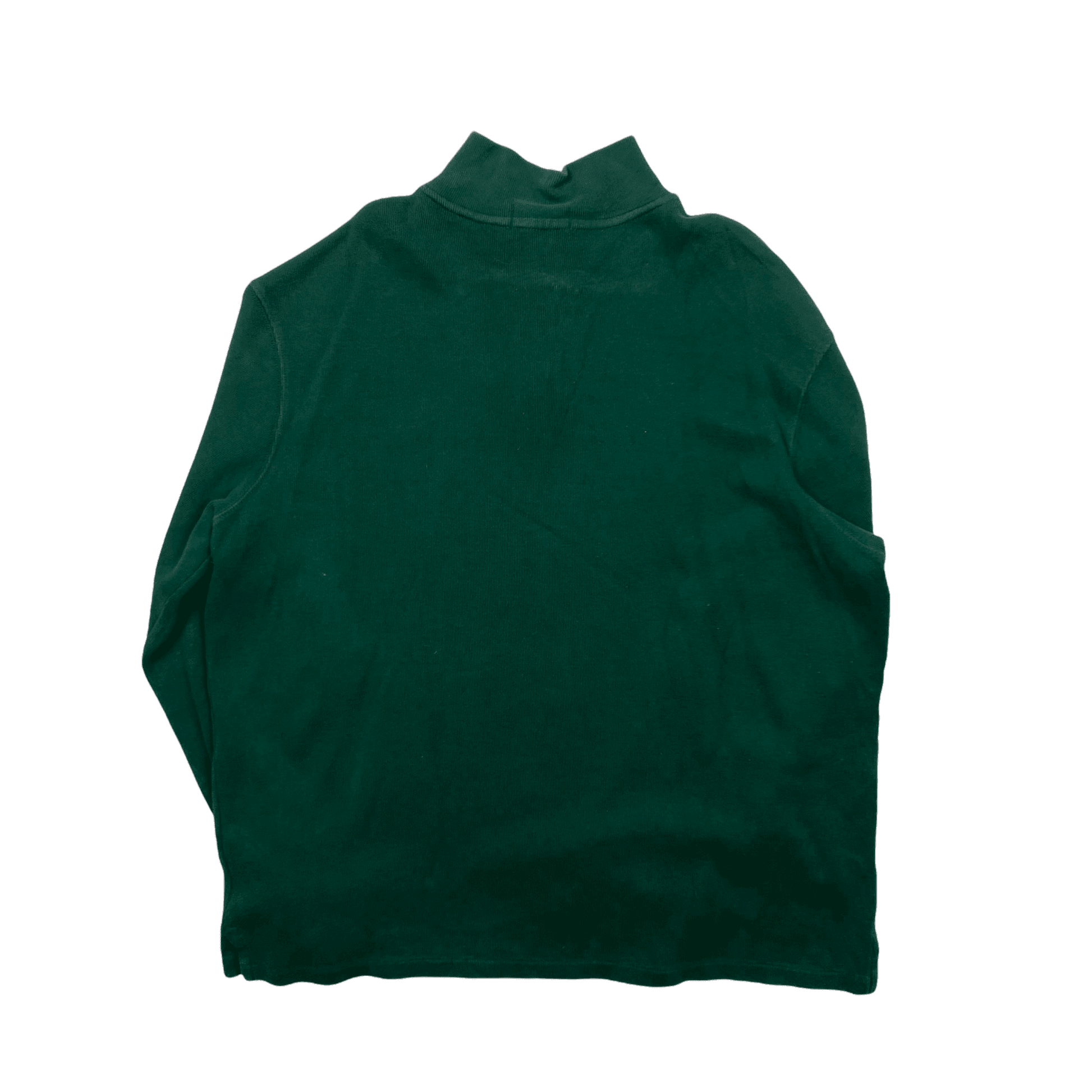 Vintage 90s Green Polo Ralph Lauren Quarter Zip Sweatshirt - Extra Lar