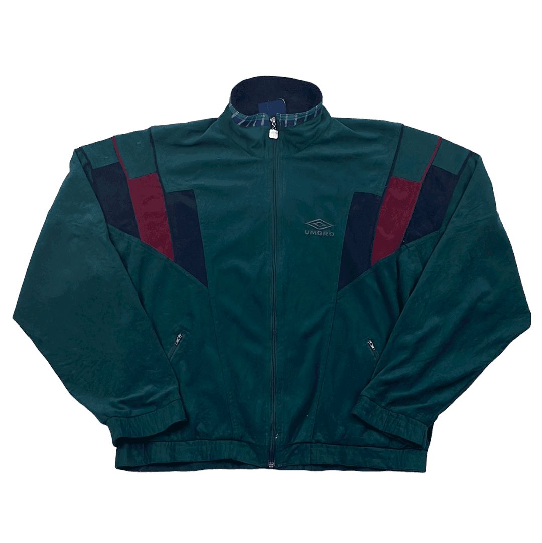 Vintage 90s Green Umbro Full Zip Jacket - Medium