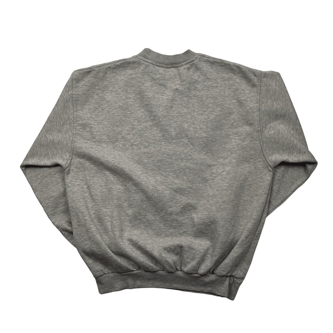 Vintage 90s Grey Adidas Equipment Spell-Out Sweatshirt - Large - The Streetwear Studio