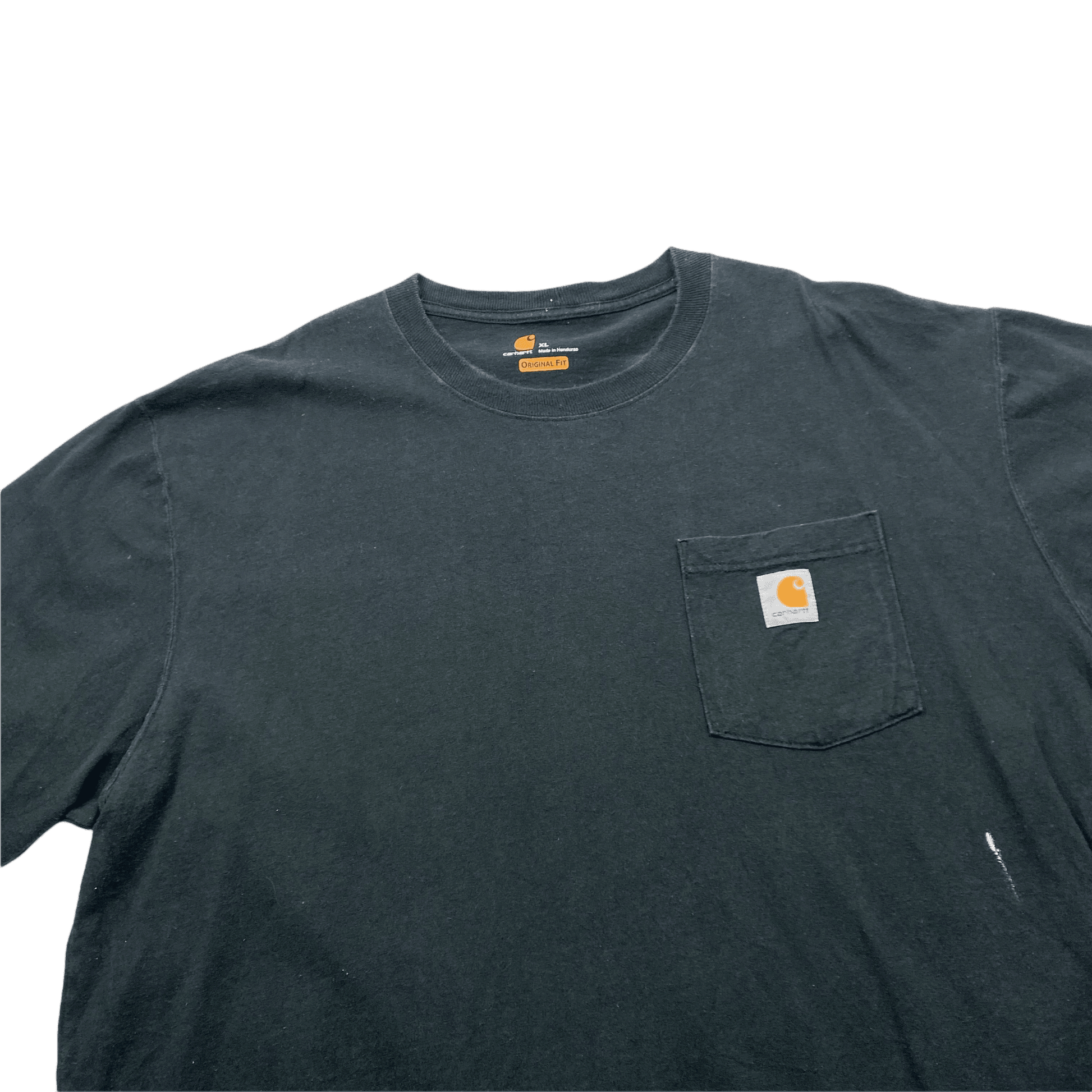 Vintage 90s Grey Carhartt Spell-Out Tee - Extra Large - The Streetwear Studio