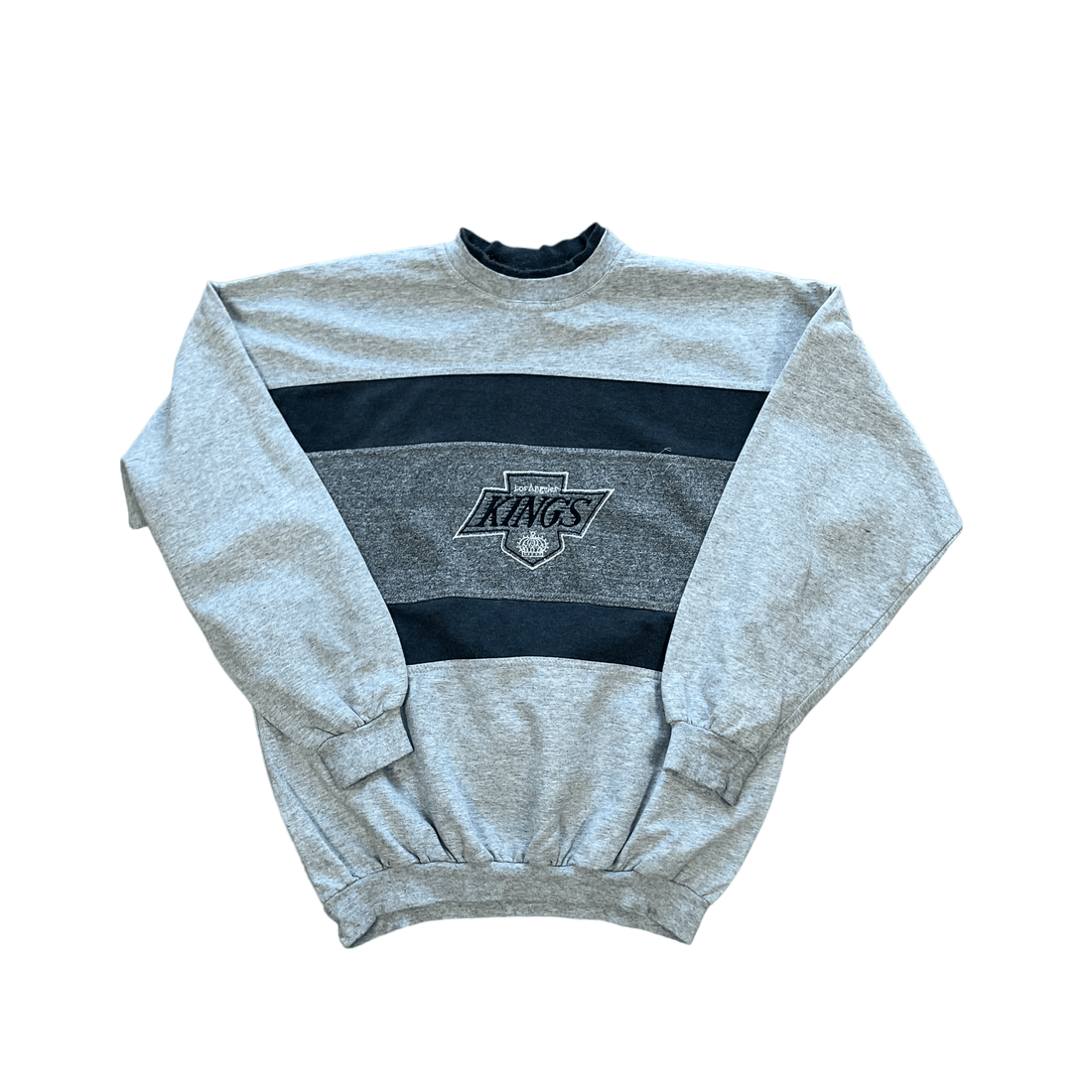 Vintage 90s Grey Los Angeles Kings Sweatshirt - Small - The Streetwear Studio