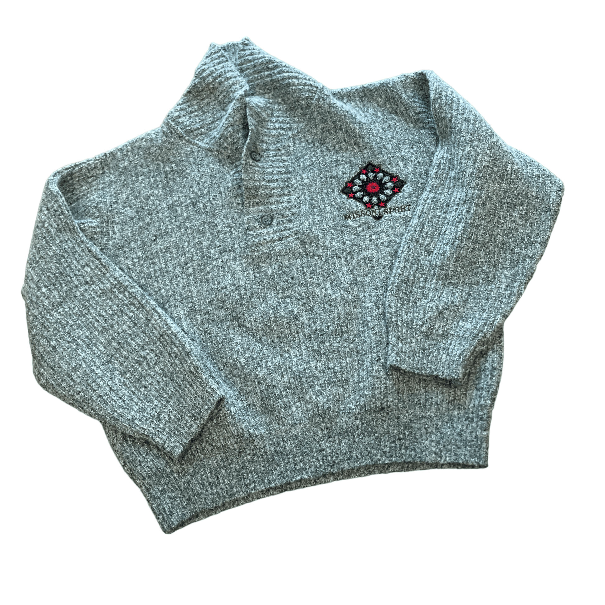 Vintage 90s Grey Missoni Sport Sweatshirt - Medium - The Streetwear Studio