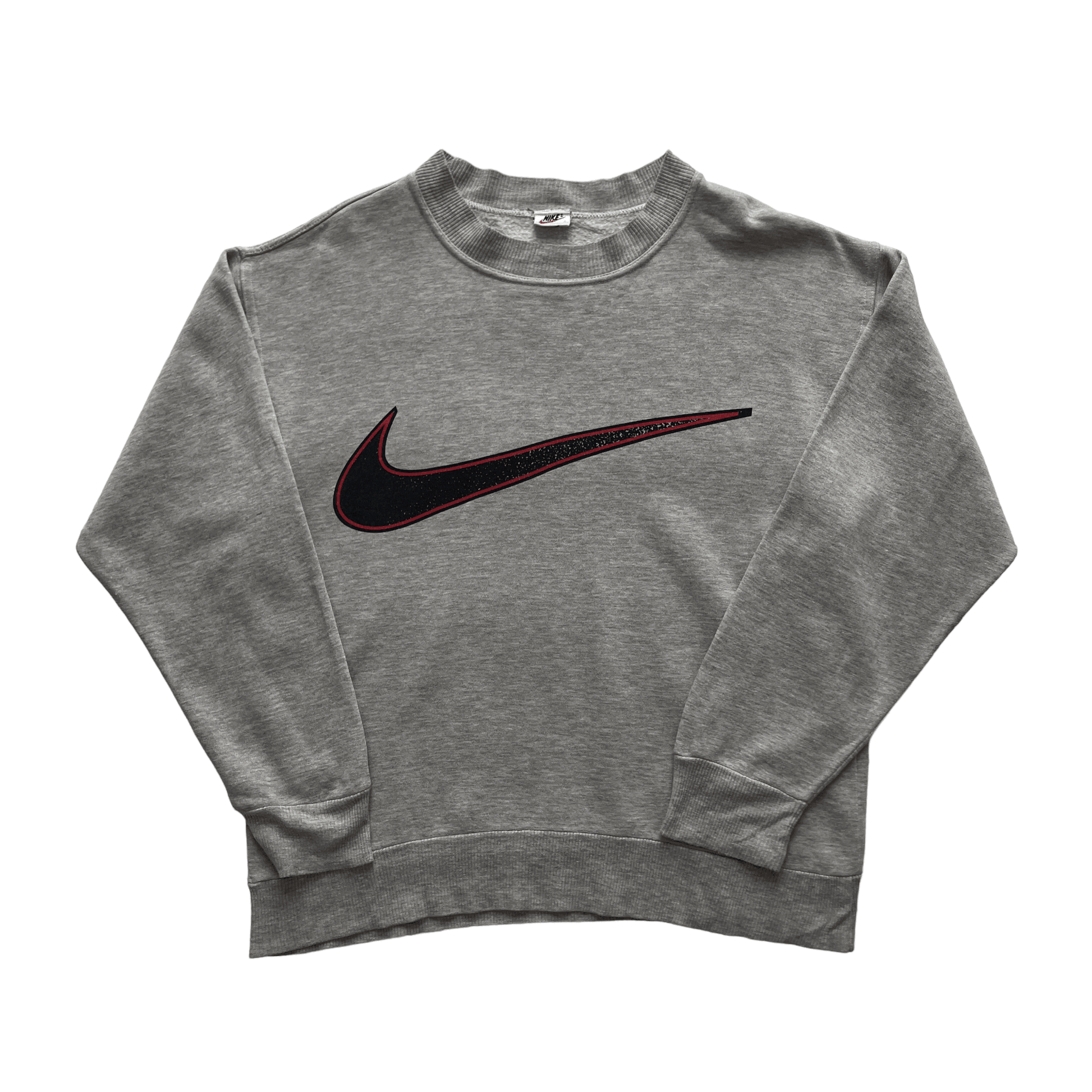 Vintage 90s Grey Nike Large Logo Sweatshirt - Medium - The Streetwear Studio