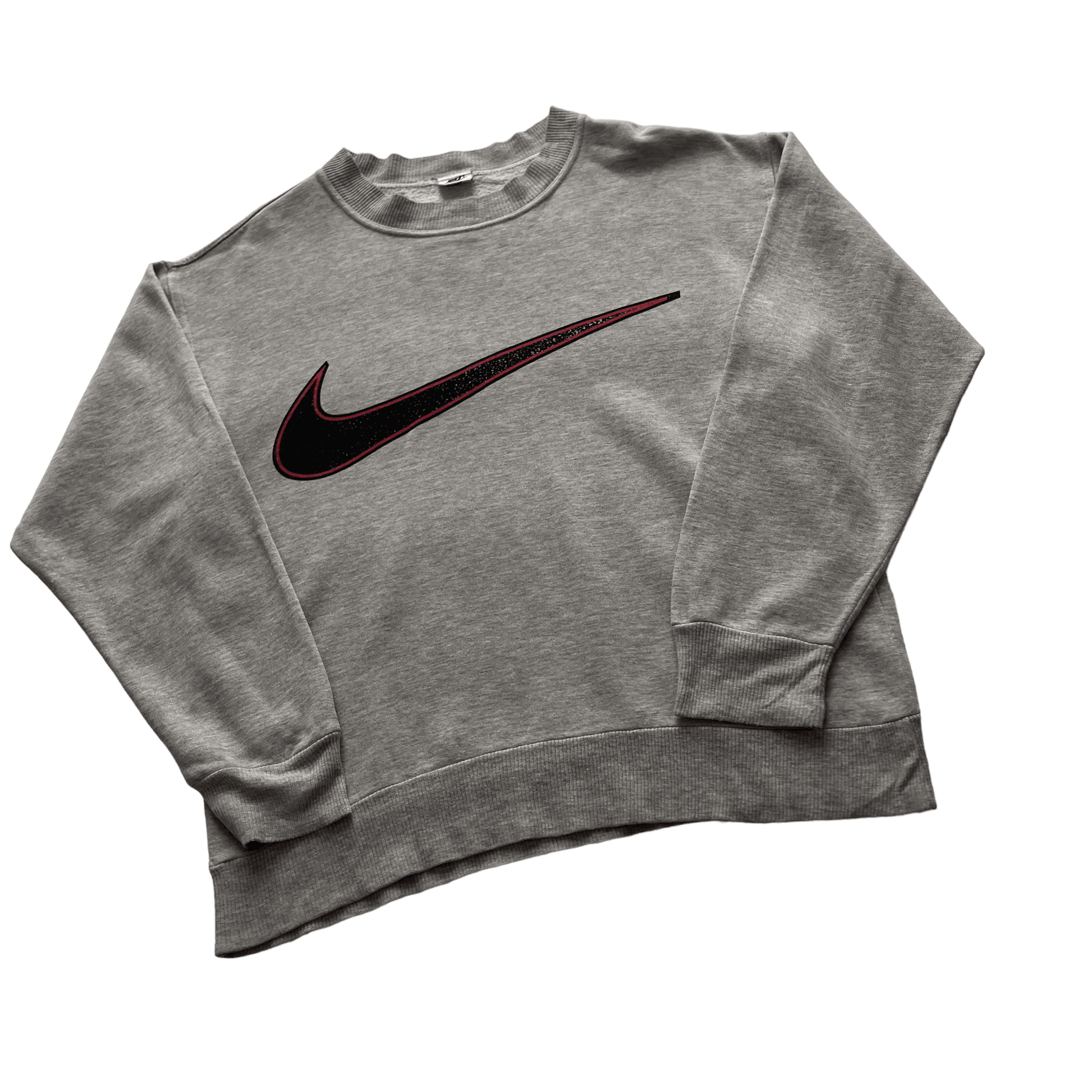Vintage 90s Grey Nike Large Logo Sweatshirt - Medium - The Streetwear Studio