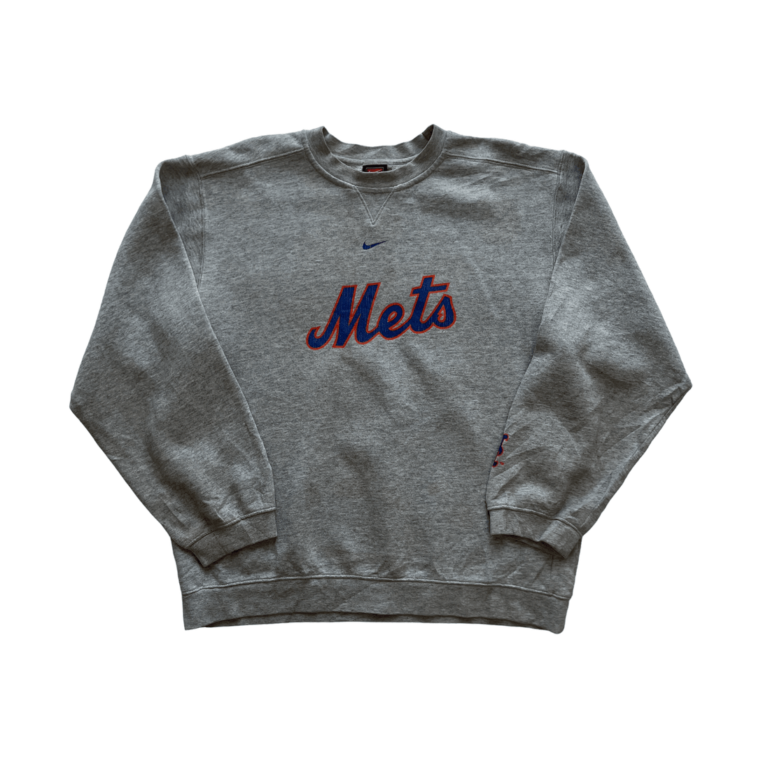 Vintage 90s Grey Nike Mets Sweatshirt - Small - The Streetwear Studio