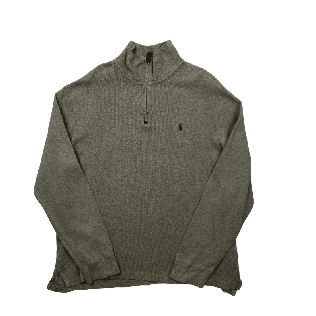 Vintage 90s Grey Polo Ralph Lauren Sweatshirt - Large - The Streetwear Studio