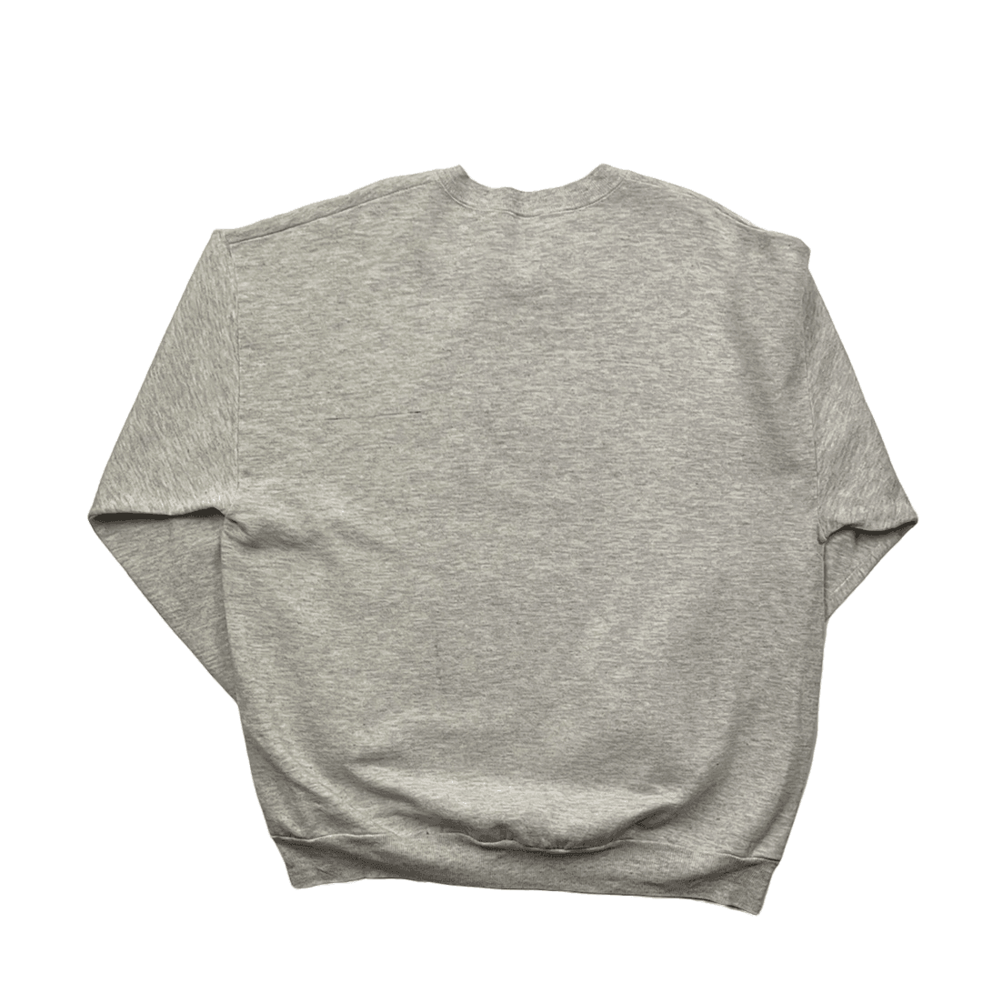 Vintage 90s Grey Tommy Hilfiger Spell-Out Sweatshirt - Large - The Streetwear Studio