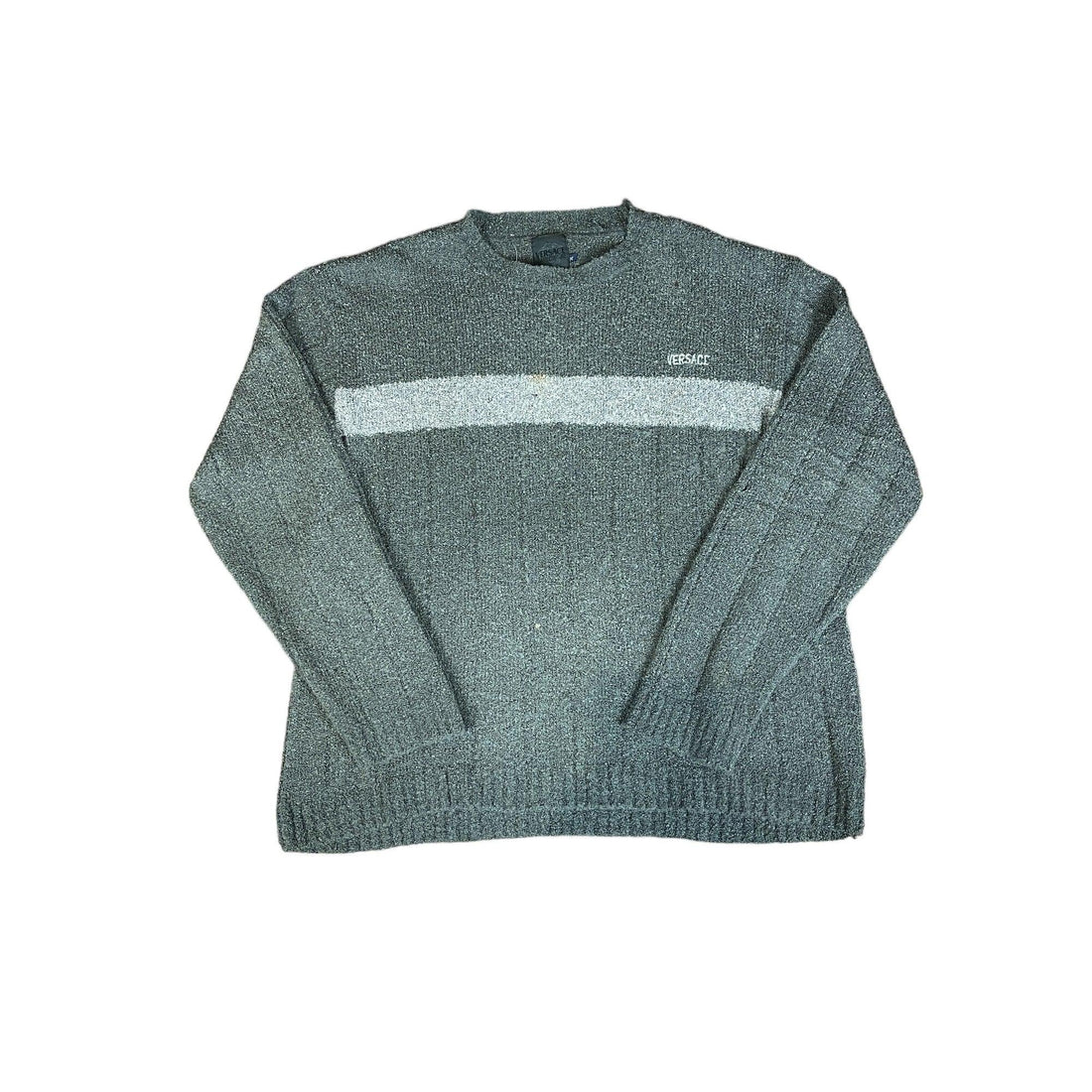 Vintage 90s Grey Versace Sweatshirt - Extra Large - The Streetwear Studio