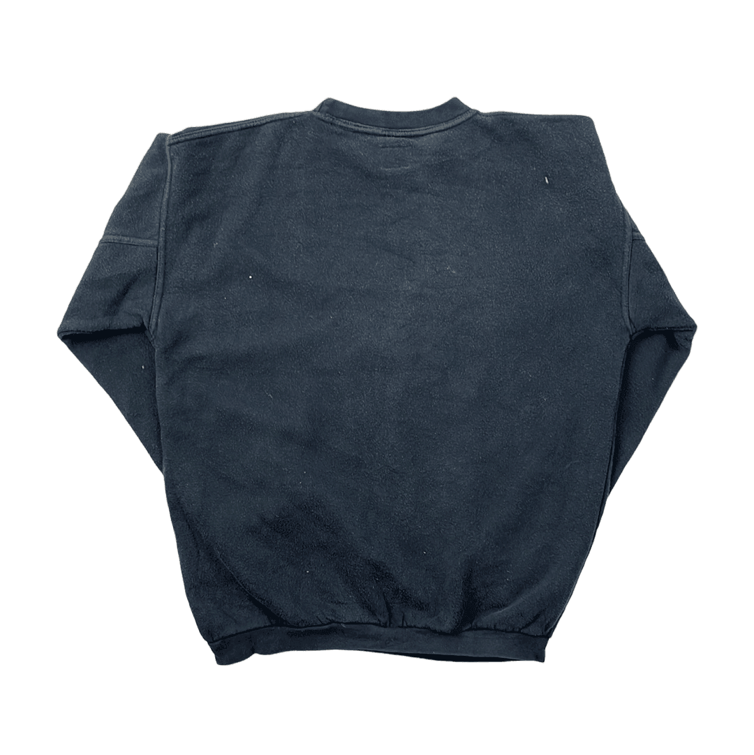 Vintage 90s Navy Blue Adidas Equipment Spell-Out Sweatshirt - Medium - The Streetwear Studio