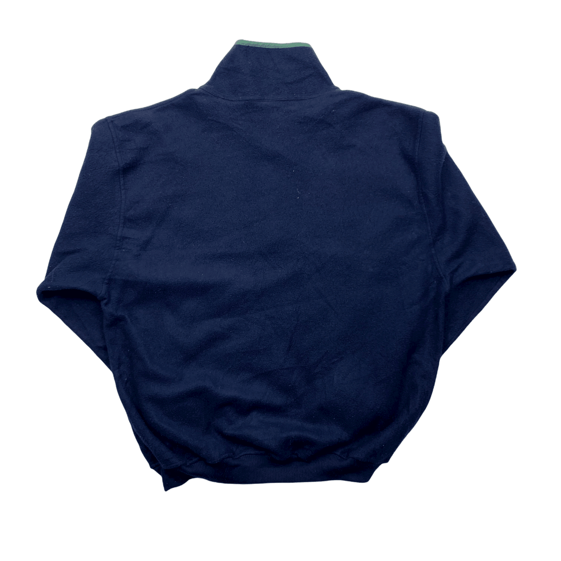 Vintage 90s Navy Blue Adidas Spell-Out Quarter Button Fleece - Large - The Streetwear Studio