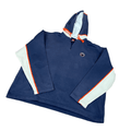 Vintage 90s Navy Blue, Grey + Orange Nike Basketball Hoodie - Extra Large - The Streetwear Studio