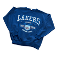 Vintage 90s Navy Blue LA Lakers NBA Sweatshirt - Medium - The Streetwear Studio