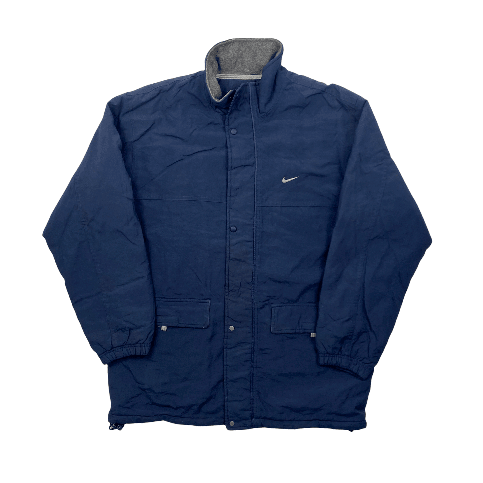 Vintage 90s Navy Blue Nike Coat/ Jacket - Medium - The Streetwear Studio