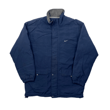 Vintage 90s Navy Blue Nike Coat/ Jacket - Medium - The Streetwear Studio