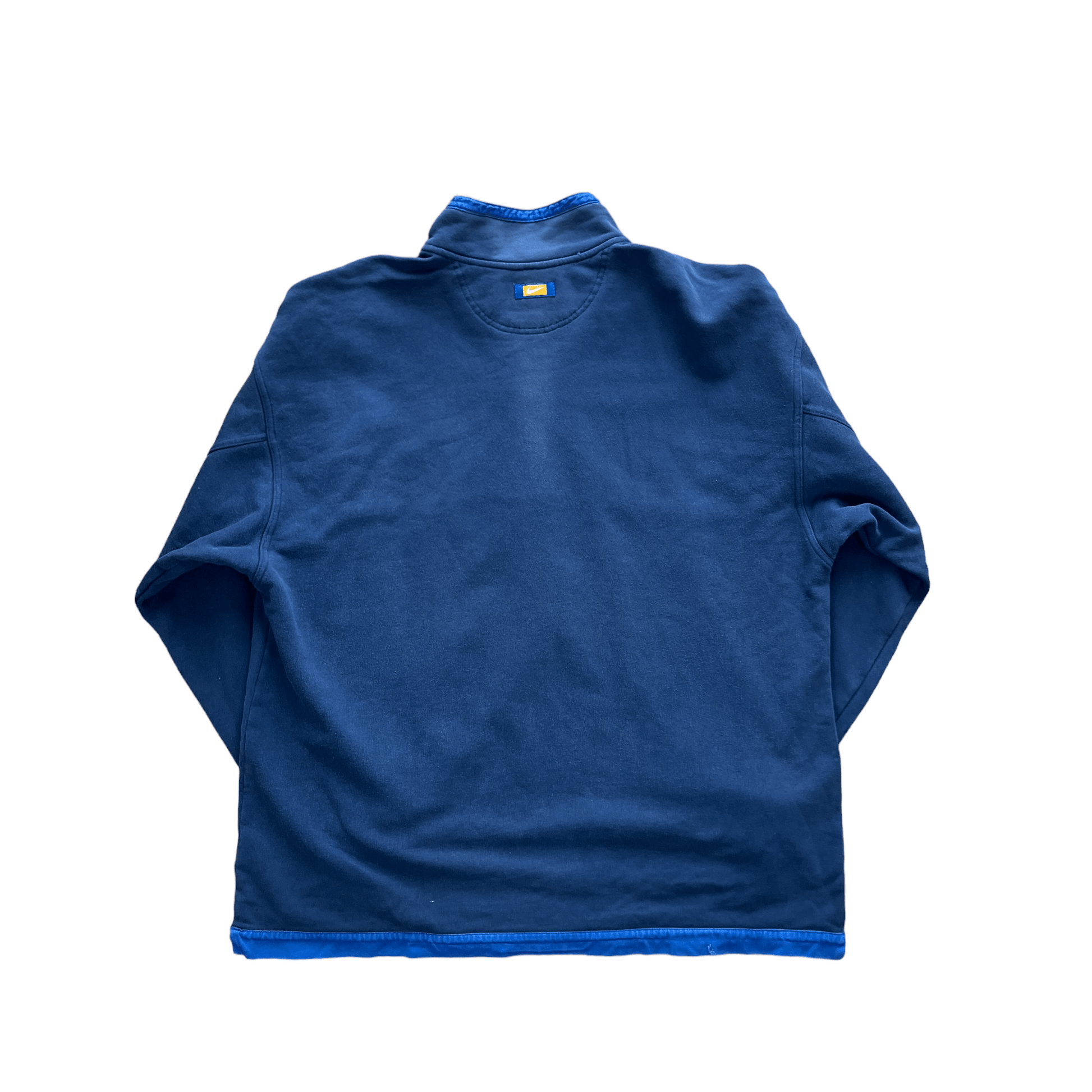 Vintage 90s Navy Blue Nike Quarter Zip Sweatshirt - Extra Large - The Streetwear Studio