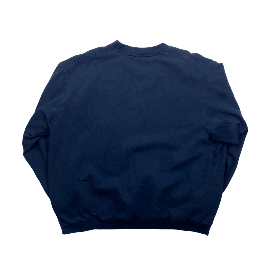 Vintage 90s Navy Blue Nike Spell-Out Sweatshirt - Extra Large - The Streetwear Studio