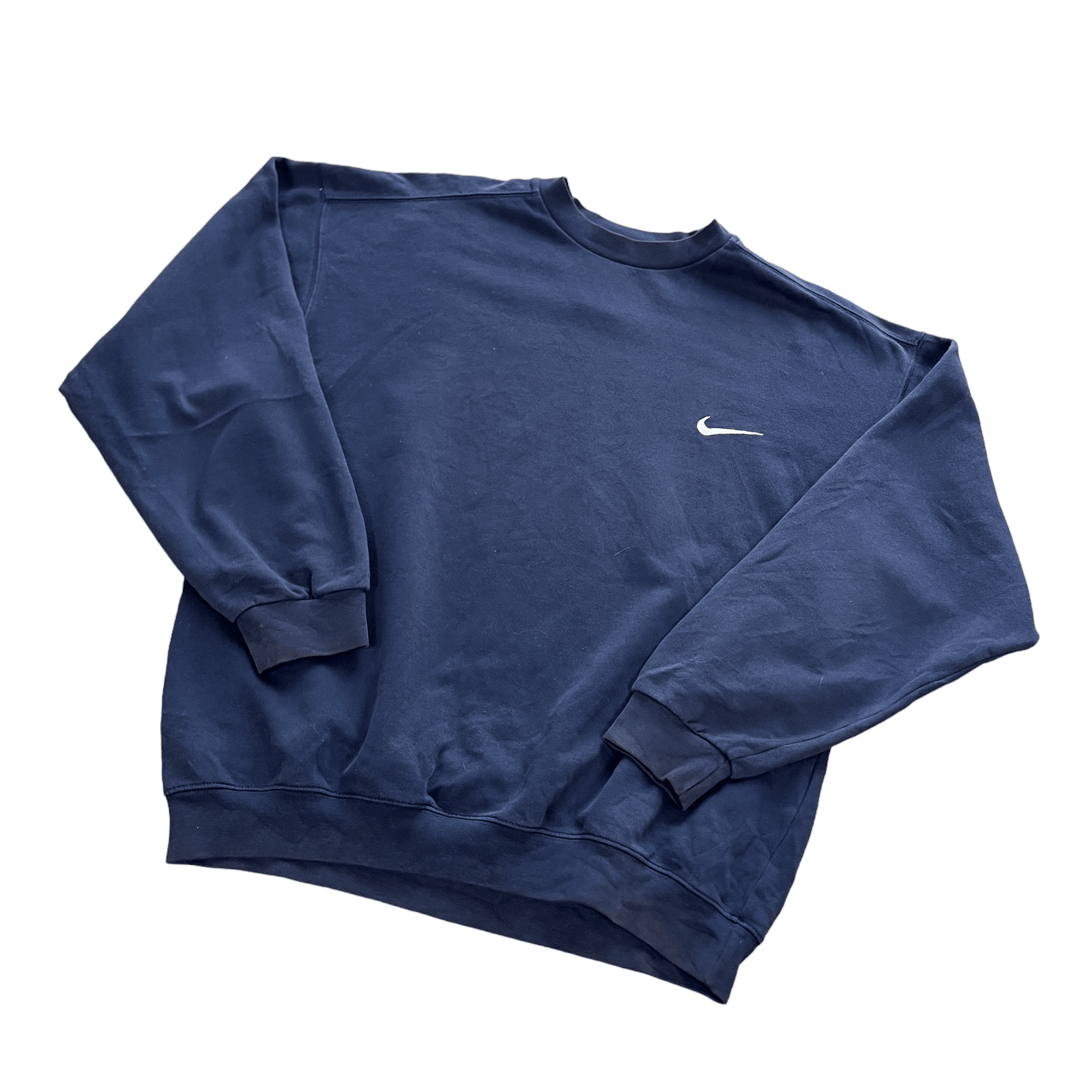 Vintage 90s Navy Blue Nike Sweatshirt - Large - The Streetwear Studio