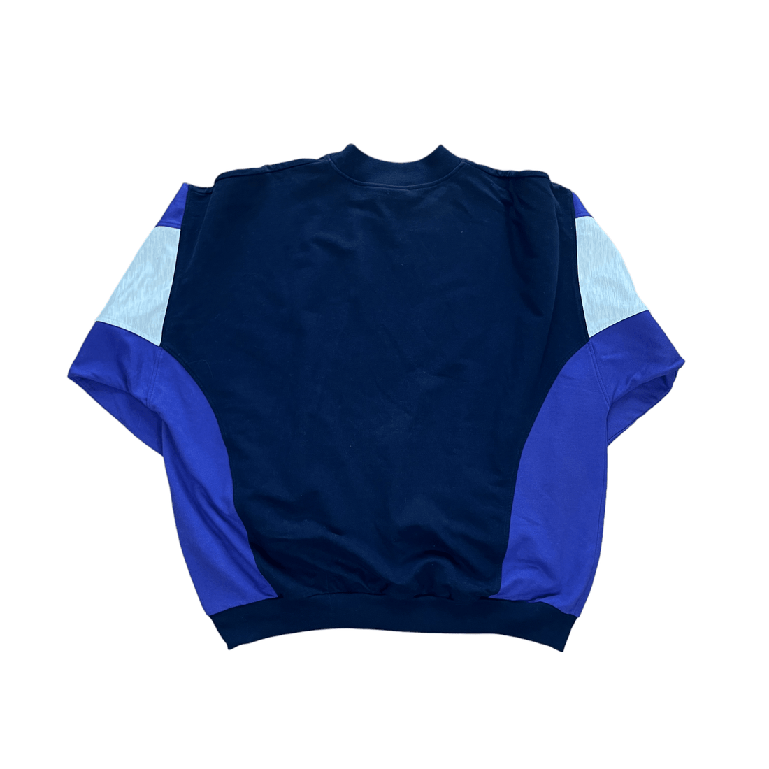 Vintage 90s Navy Blue, Purple + Grey Adidas Sweatshirt - Extra Large - The Streetwear Studio