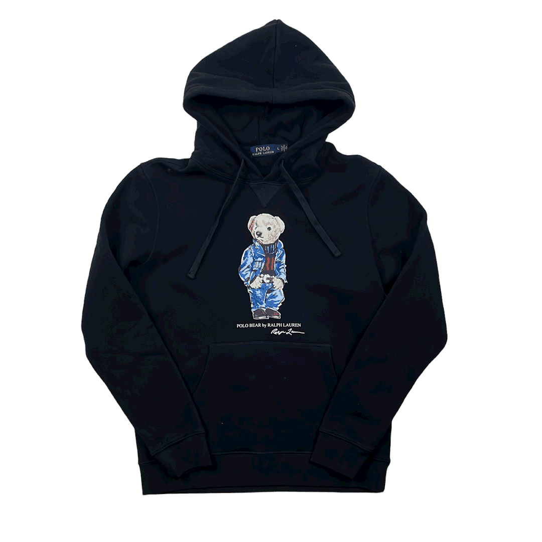 Blue polo bear sales hoodie