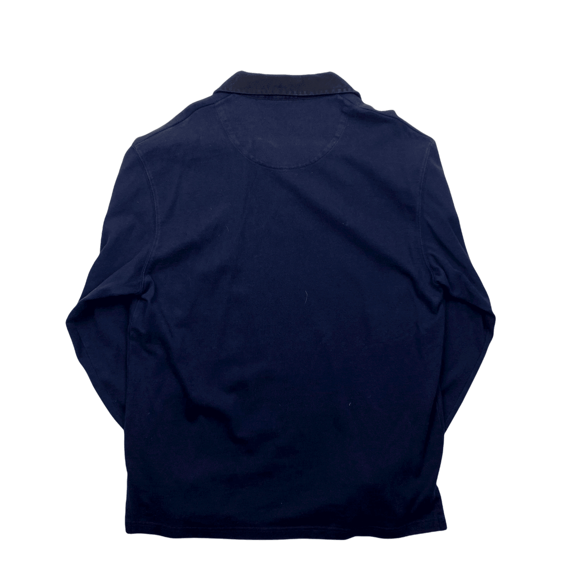 Vintage 90s Navy Blue Ralph Lauren Polo US-67 Long Sleeve Polo Shirt - Medium - The Streetwear Studio