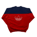 Vintage 90s Navy Blue + Red Adidas Arsenal Football Spell-Out Sweatshirt - Medium - The Streetwear Studio
