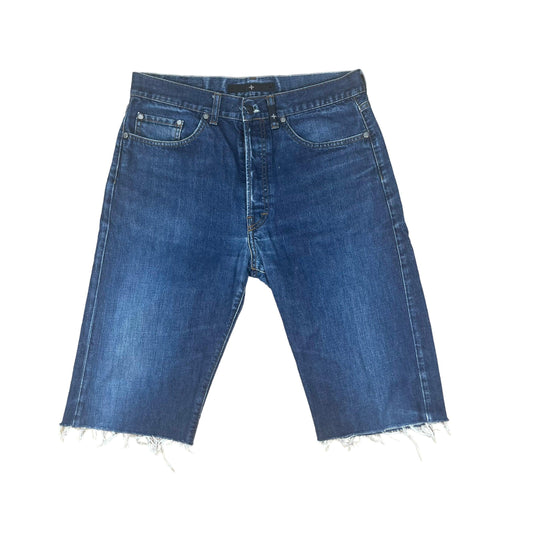 Vintage 90s Navy Blue Stone Island Jean Shorts - 34” - The Streetwear Studio