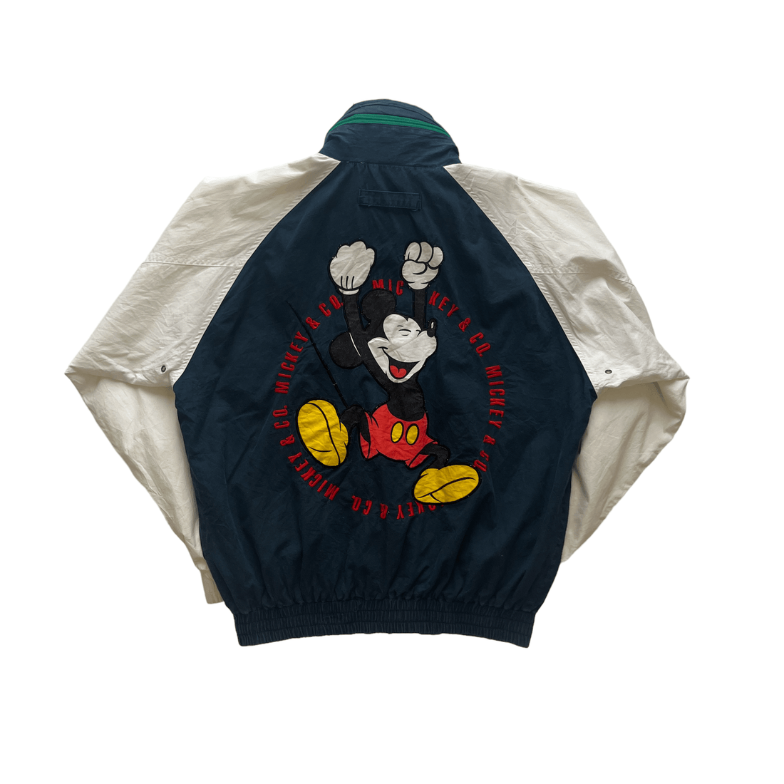 Vintage 90s Navy Blue + White Mickey Mouse Disney Jacket - Medium - The Streetwear Studio