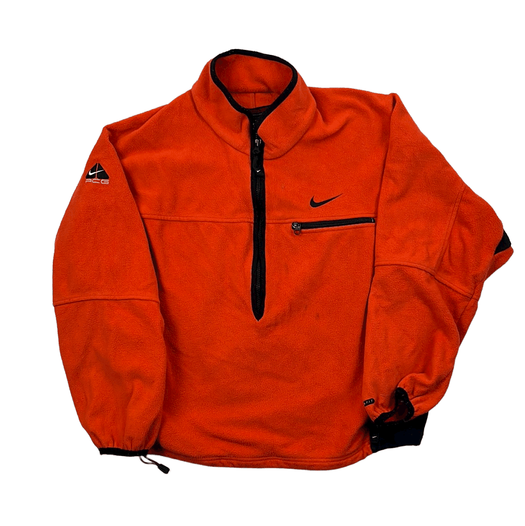 Orange nike 2025 half zip